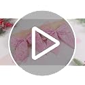 Pink Glitter Mesh Christmas Tree Bows - 12 Pack 6 Inch Holiday Decor