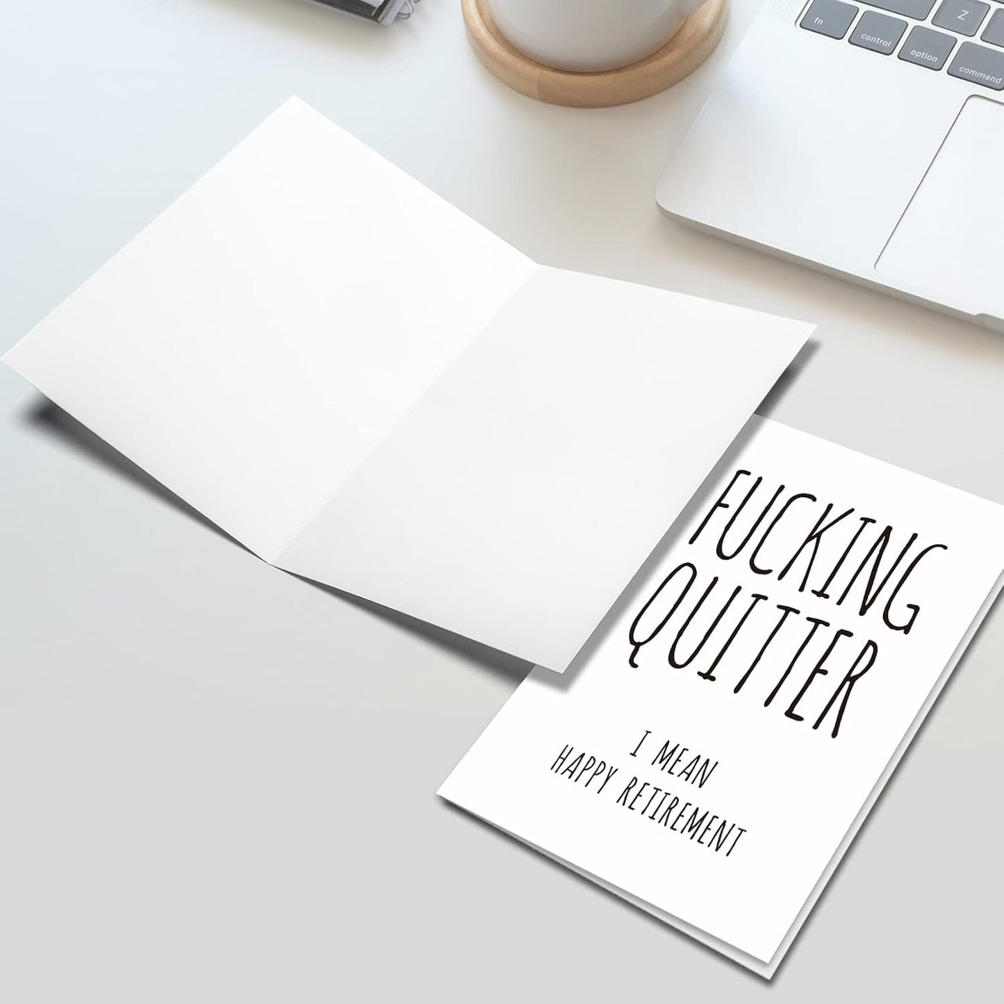Ogeby Funny Retirement Card for Coworker Colleague Friend, Humor Retiring Card Gift for Him Her, Quitter I Mean Happy Retirement