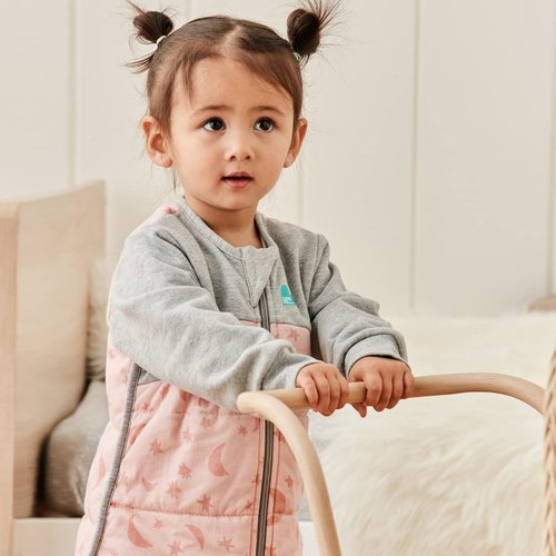 Love To Dream Warm Baby Sleep Suit - Super Soft Temp Regulating Sleeping Sack | 6-12 Mo, Pink, 2.5TOG