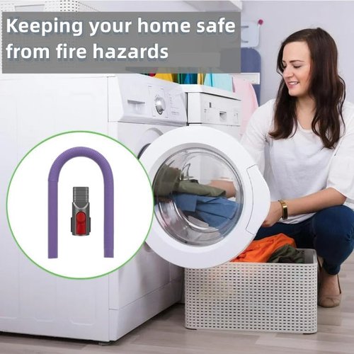 JEDELEOS Dryer Vent Lint Hose - Flexible Lint Removal Tool for Dyson V15, V12, V11, V10, V8, V7 | Purple