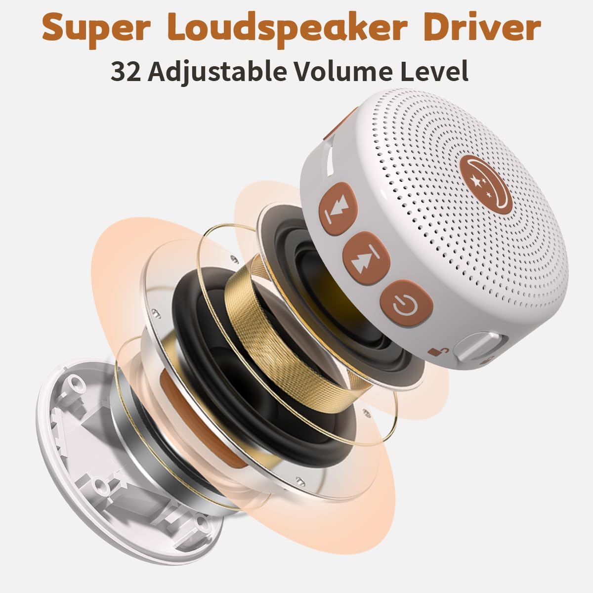 Skiennix Mini White Noise Machine - 30 Soothing Sounds with Auto-Off Timer | Portable for Kids & Adults