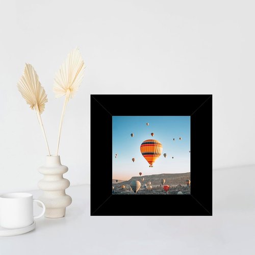 JCJMY 3x3 Picture Frame - Black Tabletop Display with Shatter-Resistant Plexiglass