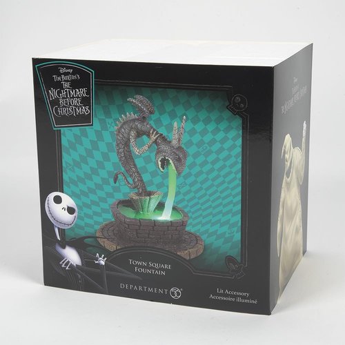 Department 56 | The Nightmare Before Christmas Town Square Fountain Figurine - 5 Inch, Multicolor