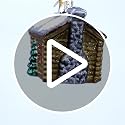 Old World Christmas Handcrafted Glass Log Cabin Ornament for Christmas Tree