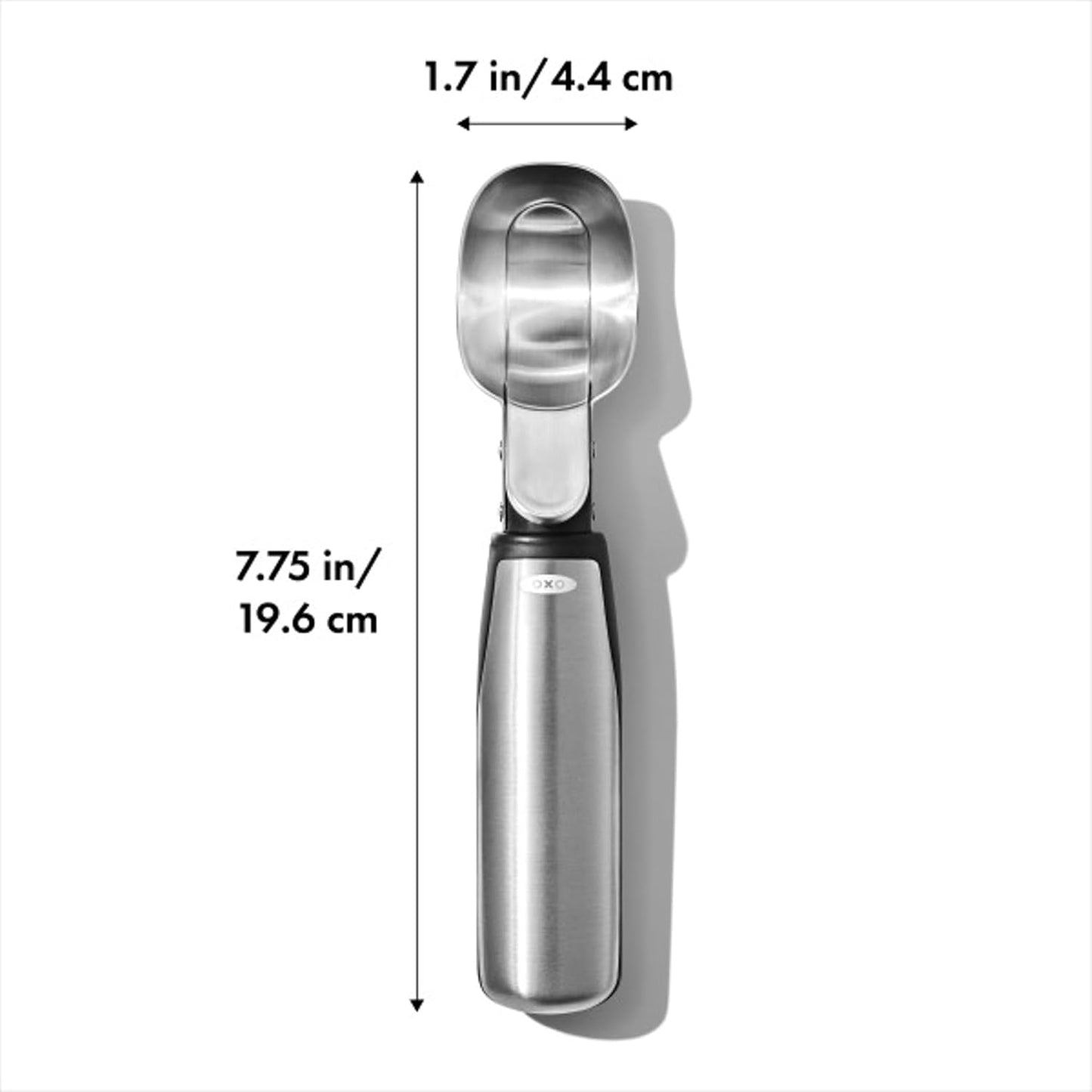 OXO Steel Ice Cream Scoop - Effortless Lever Design for Perfect Scoops Every Time