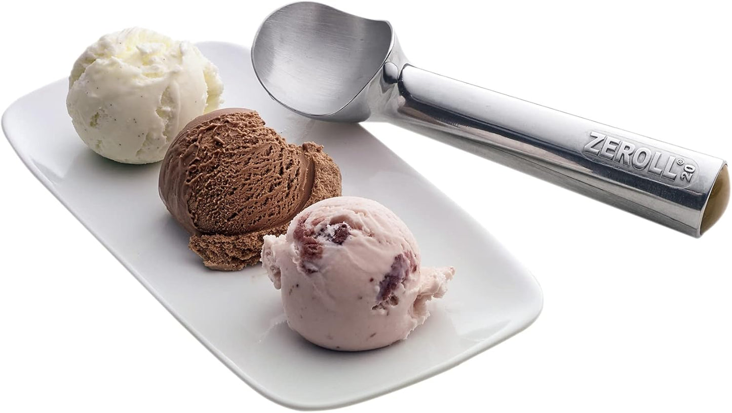 Zeroll Ice Cream Scoop - Unique Liquid-Filled Handle for Easy Release | 20 oz Silver Aluminum Design