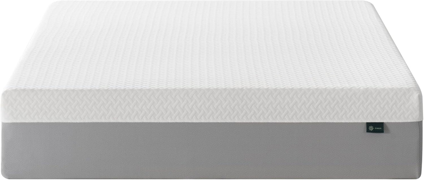 Zinus 12 Inch Green Tea Essential Memory Foam Mattress - Queen Size, Breathable & Fiberglass Free