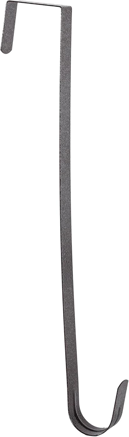 Sattiyrch 12" Wreath Hanger - Durable Steel Over The Door Hook | Textured Brass Finish, 2 Pack