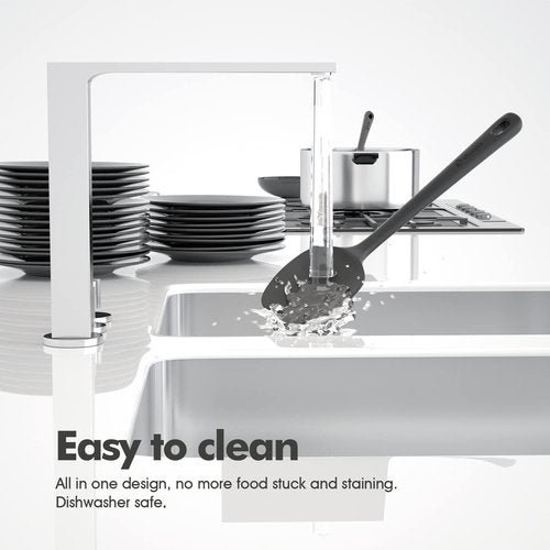 ChefAide Silicone Spatula Set - 4 Pieces, Heat Resistant Up to 600°F, Ergonomic Grip for Nonstick Cookware