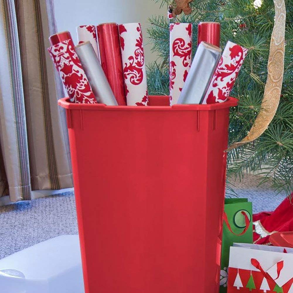 Sterilite Christmas Holiday Gift Wrapping Paper Storage Box - 30 Inch Capacity