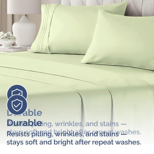 Body Pillowcases Set of 4-20x54 Long Body Pillow Case - Soft Body Pillow Cover for Sleeping & Side Sleepers - Breathable & Fade Free - Machine Washable with Envelope Enclosure - (Light Sage Green)