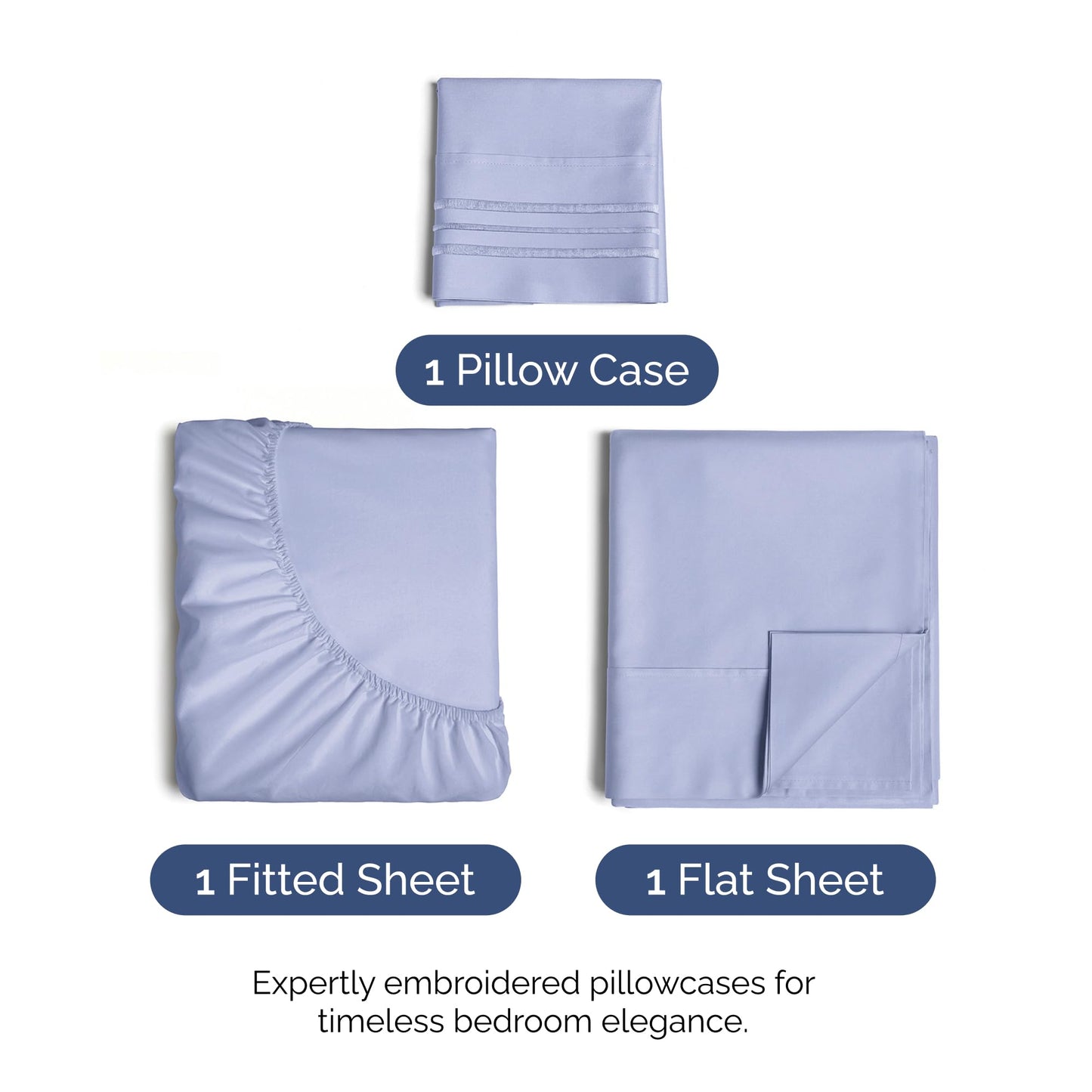 Twin XL Size 3 Piece Sheet Set - Comfy Breathable & Cooling Bed Sheets Set - Hotel Luxury Bedding for Women, Men, Kids, Teens, Boys & Girls - Deep Pockets, Soft and Wrinkle Free - Oeko-Tex - Lavender
