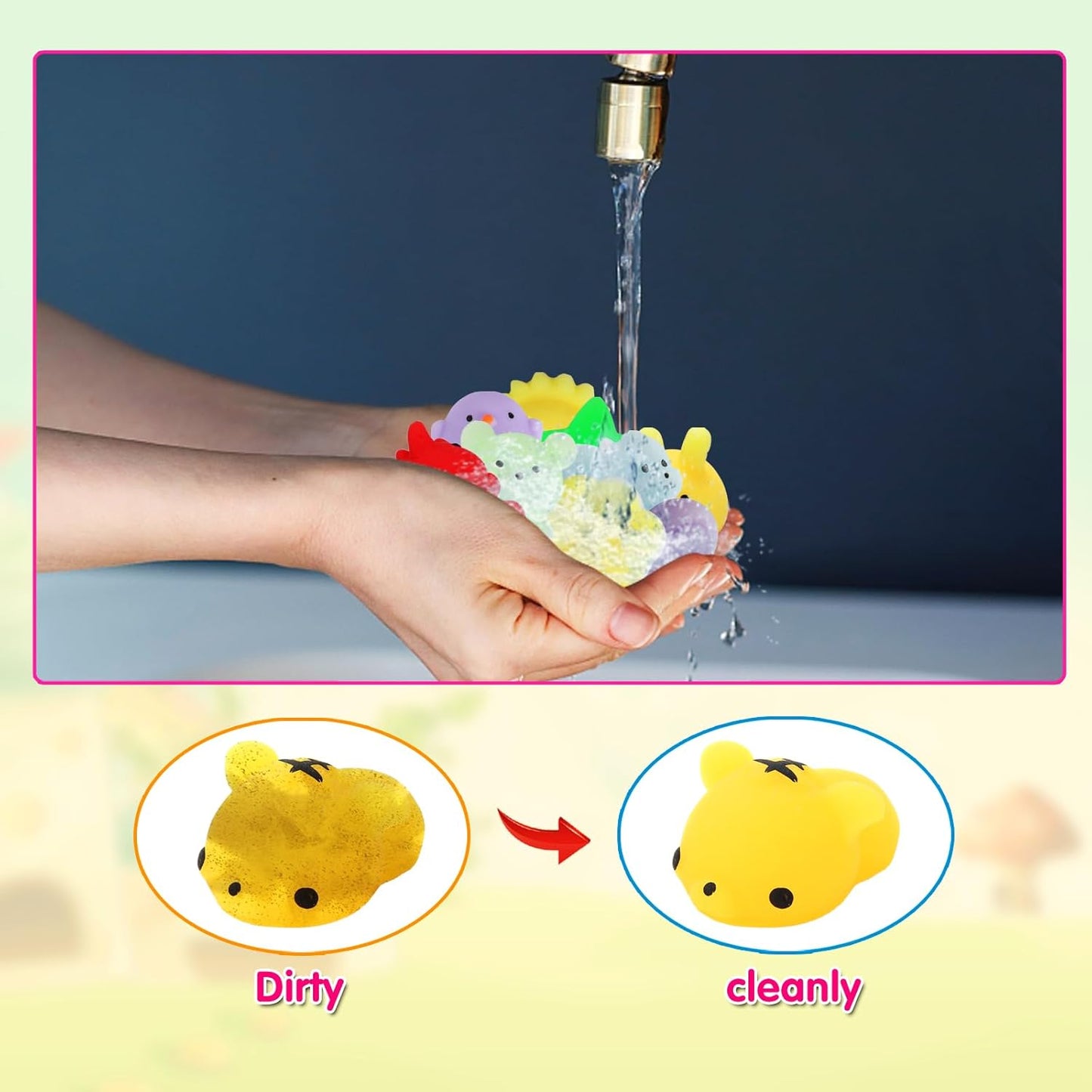 Skiennix Mochi Squishy Toys - 200 Pcs Kawaii Bulk Party Favors for Kids & Teens | Perfect for Easter & Birthdays