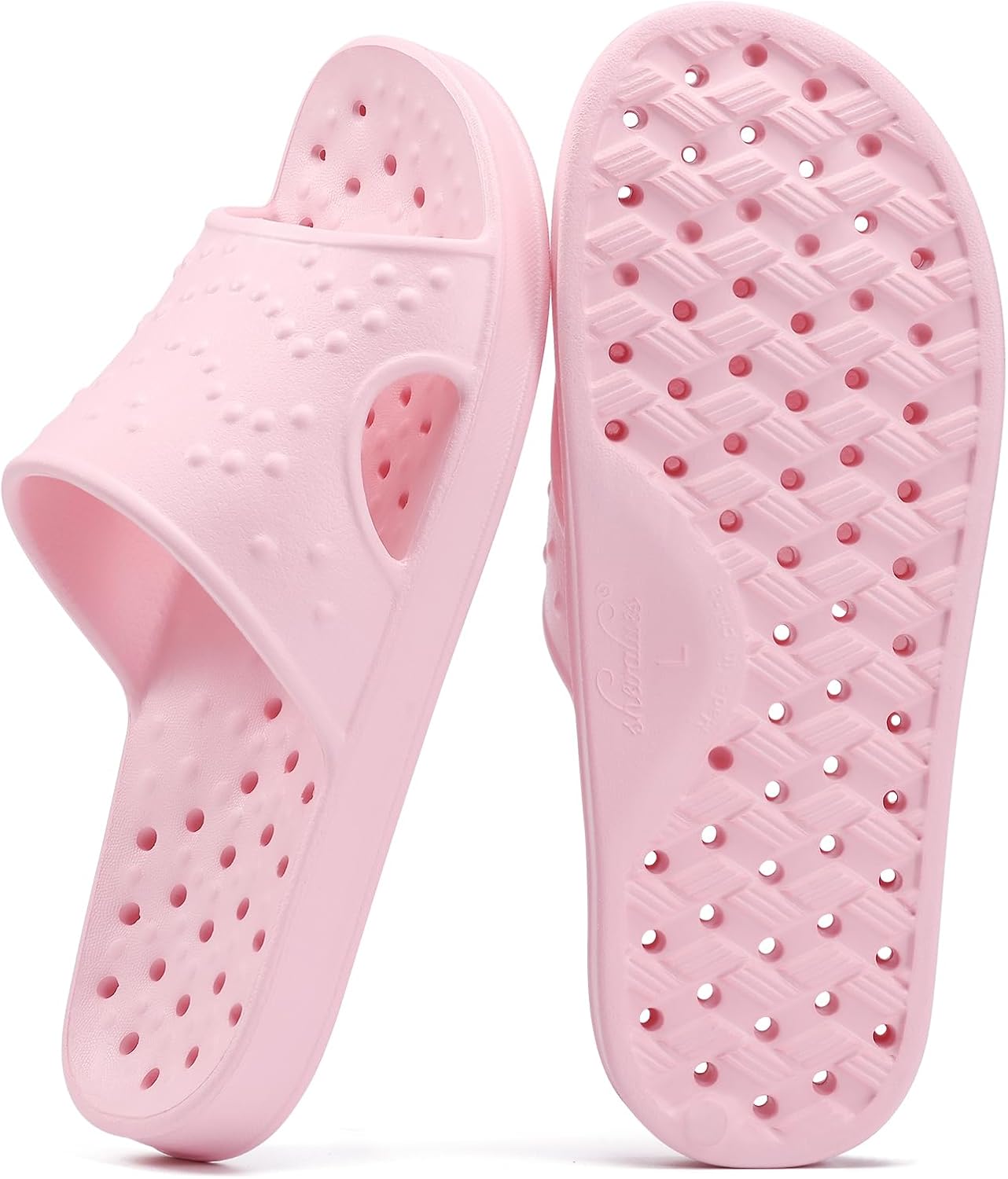 Skiennix Shower Shoes - Arch Support Quick-Drying Pool Slides | Lightweight Beach Sandals with Drain Holes