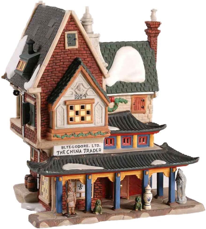 Department 56 China Trader - Victorian Christmas Glass Tabletop Sculpture | Red Dickens' Village Decor