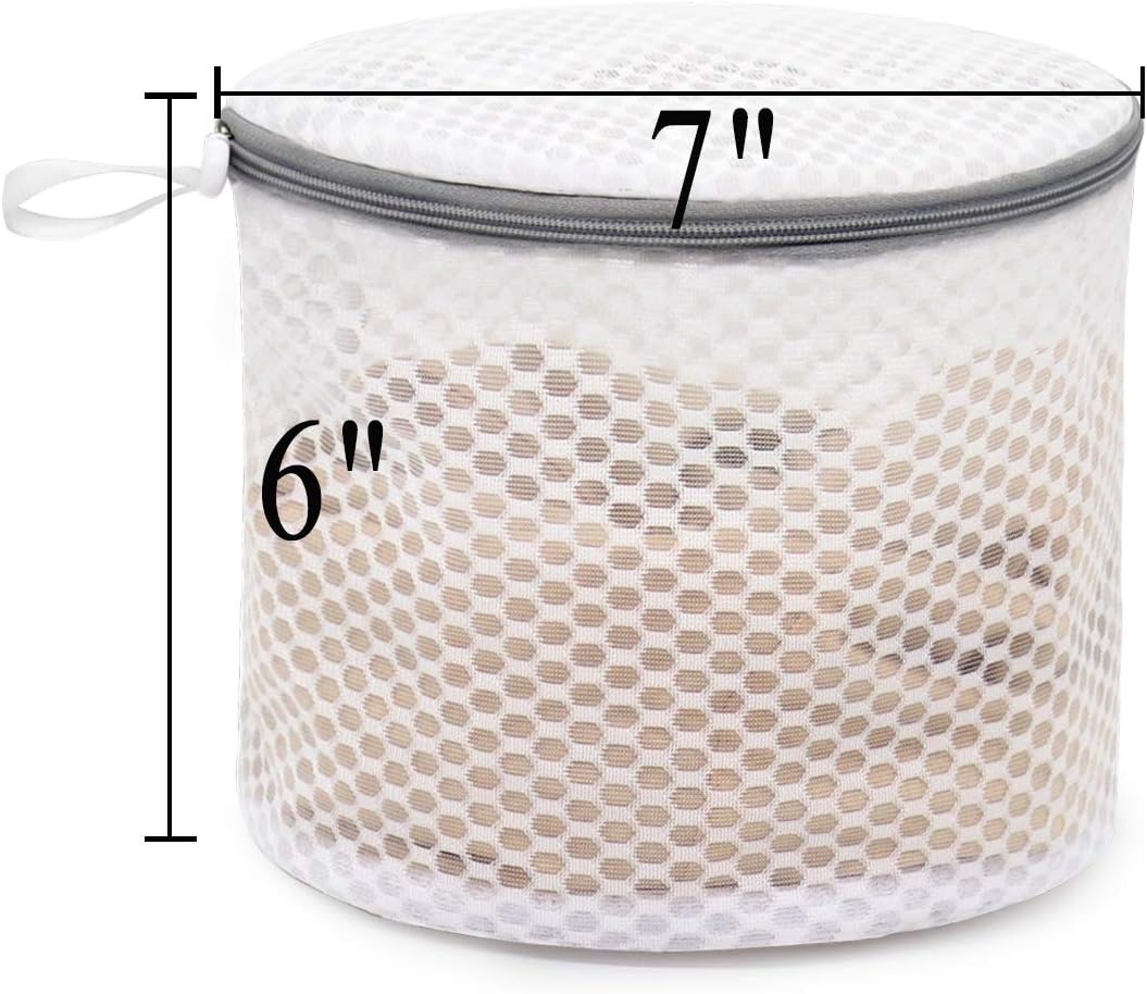 Muchfun Bra Wash Bags - 3 Pcs Honeycomb Mesh Laundry Bags for Delicates & Lingerie | 7 x 7 x 6 Inches