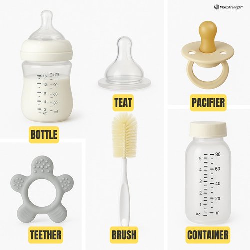 Max Strength Pro Microwave Steam Sterilizer Bags 20pc for Baby Bottles, Soothers, Teethers, Breast Pump Parts, Training Cups, Accessories, Reusable Large Bags, 20 Uses Per Bag, Easy Tracking System