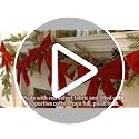 6 Ft Red Velvet Bow Garland for Christmas Decorations, Pre-Assembled Holiday Decor