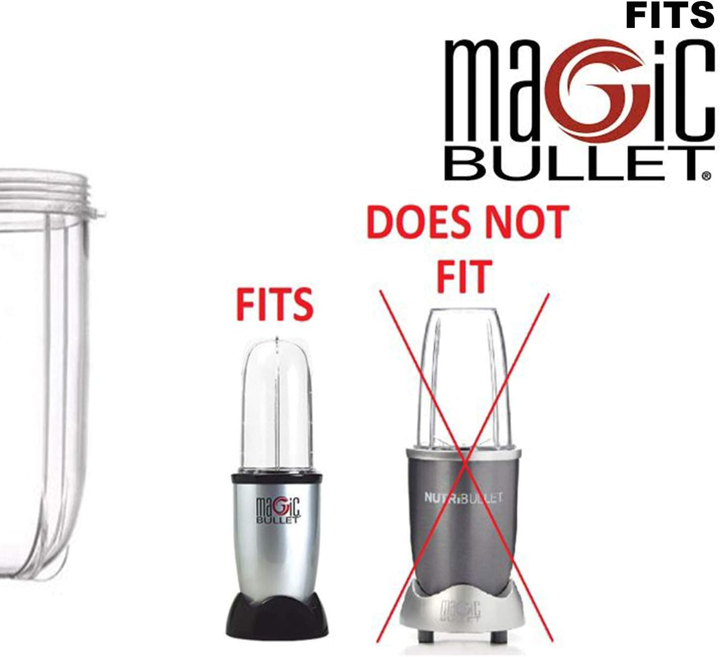 Skiennix 16oz Blender Cups - 6 Piece Set with Lids for Magic Bullet | Replacement Cups Included