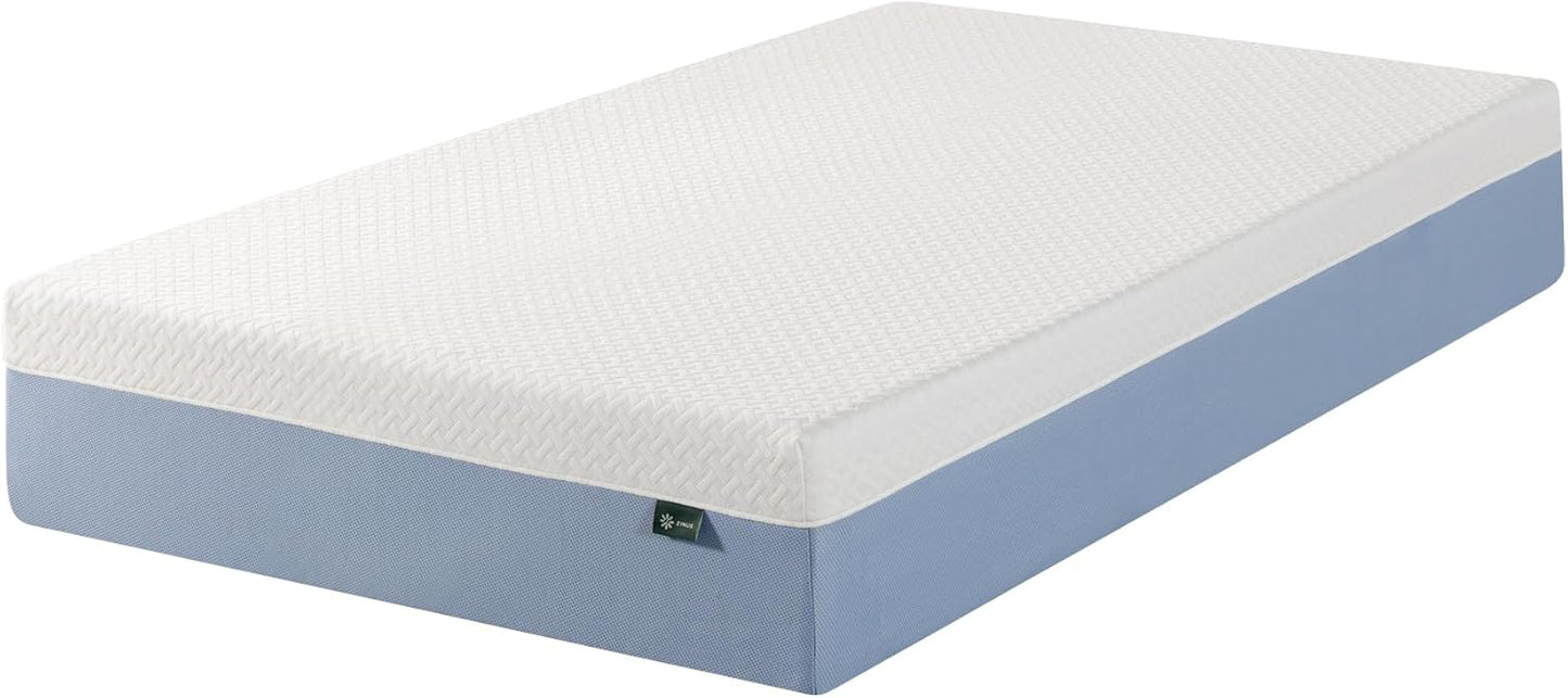 Zinus 12 Inch Twin Memory Foam Mattress - Cooling Essential Design, Medium Feel, Fiberglass Free