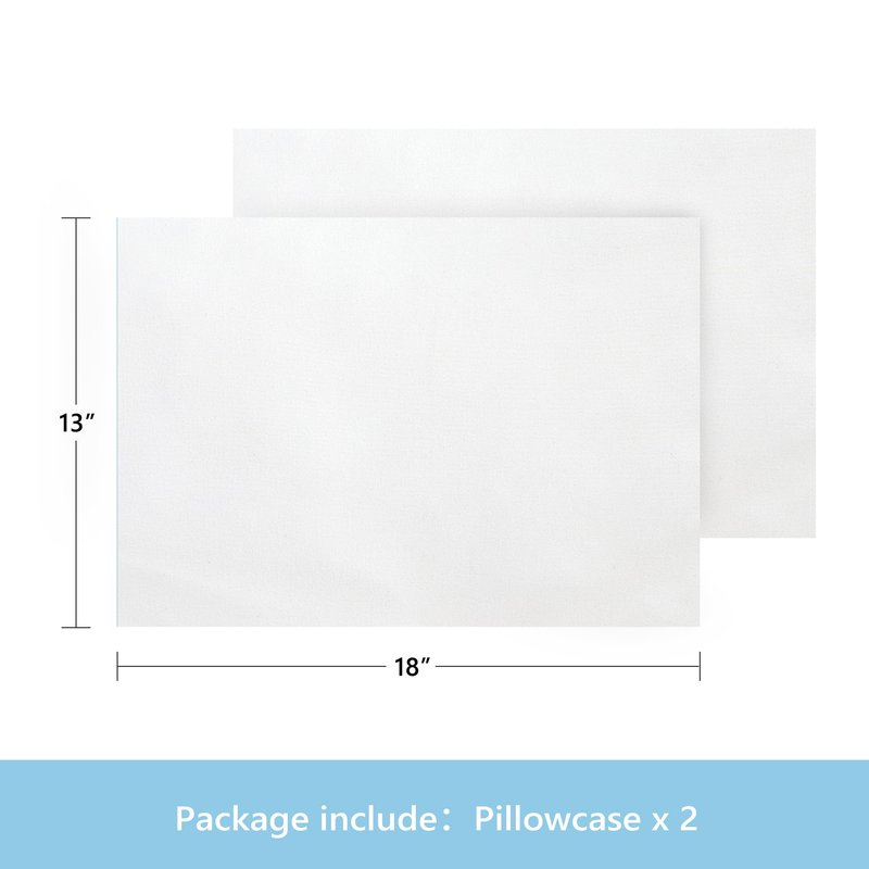 TILLYOU Toddler Pillowcase 2 Pack with Envelope Closure,13" x 18" Silky Soft Microfiber Travel Kids Pillow Cases for Boys and Girls,Pure White