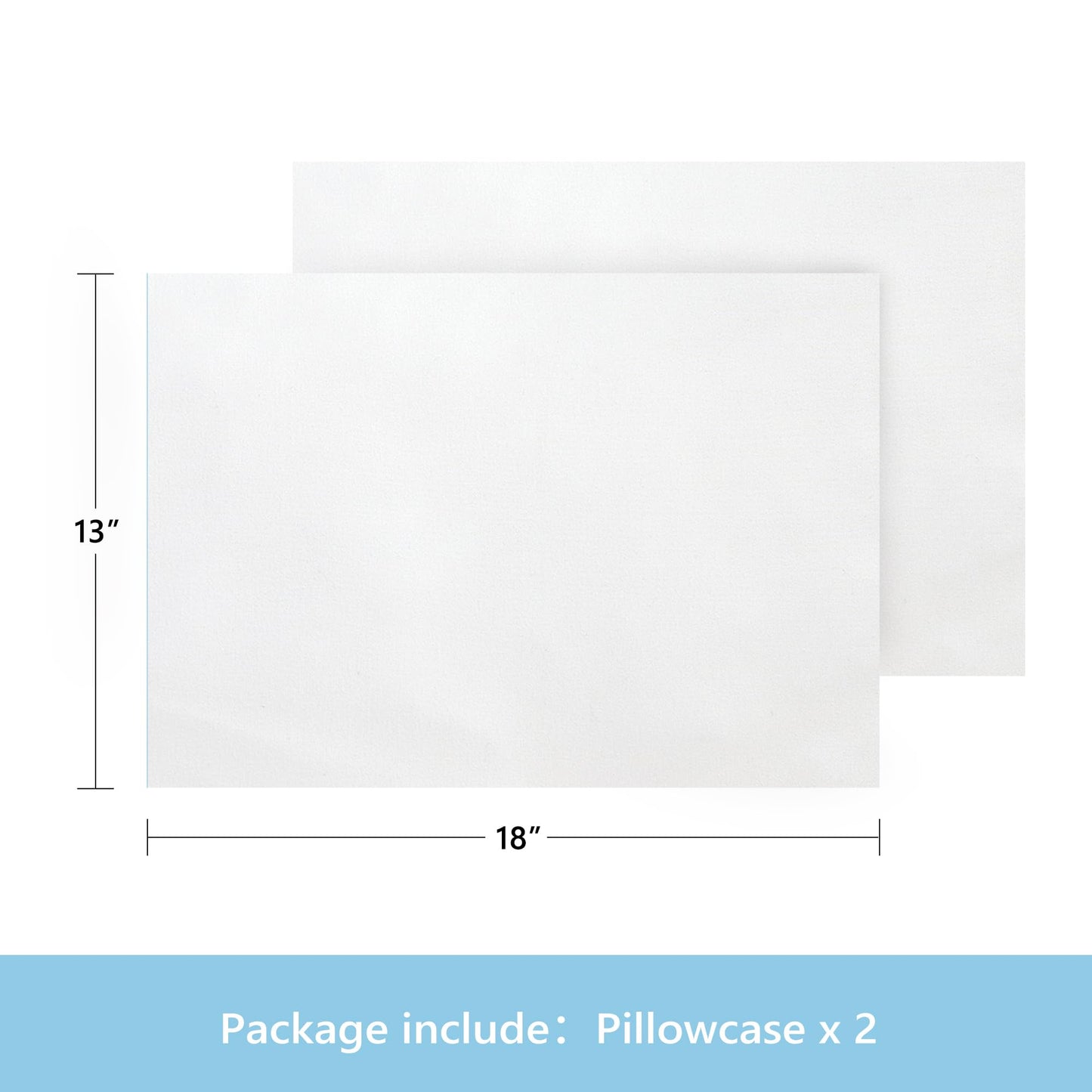 TILLYOU Toddler Pillowcase 2 Pack with Envelope Closure,13" x 18" Silky Soft Microfiber Travel Kids Pillow Cases for Boys and Girls,Pure White