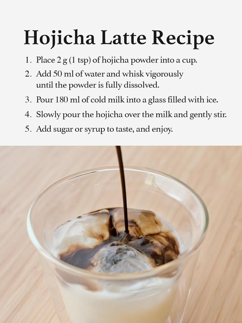 HAYASHIYA Hojicha Powder - Authentic Kyoto Uji Japanese Roasted Green Tea Latte | Low Caffeine (60g)