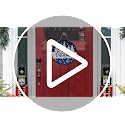 Christmas Tree Front Door Sign - Blue Snowflake Wooden Holiday Decor - Variation of Blue Tree
