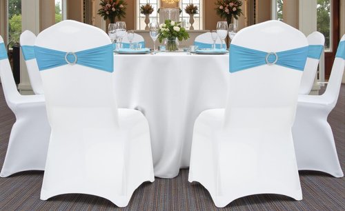 MDS Spandex Chair Sashes - Universal Fit Elastic Stretch Ties with Buckle for Weddings | Blue, Pack of 200