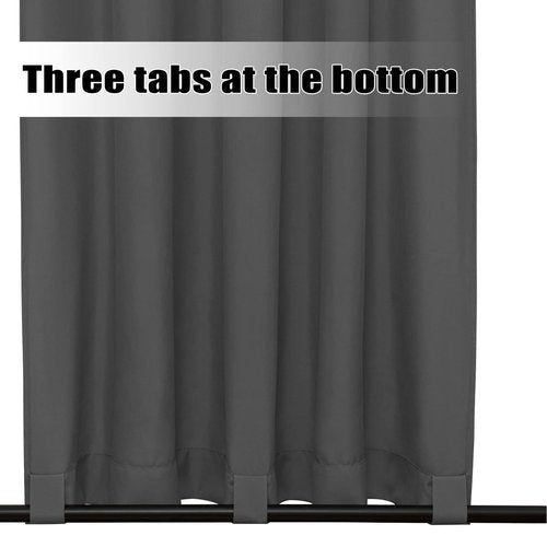 Easy-Going Outdoor Curtains Waterproof Windproof Weatherproof Curtain for Patio, Cabana, Porch, Pergola and Gazebo, Grommet Top and Tab Bottom Drape, 1panel, 54x84 inch, Grey