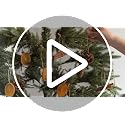 Natural Christmas Decorations Set with Dried Orange, Cinnamon, Pinecones