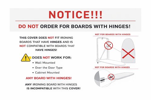 TIVIT Ironing Board Cover 12 x 42” – Made in Italy, Alumitek PRO Heat-Reflective, Thick 4-Layer Padding, Scorch & Stain Resistant