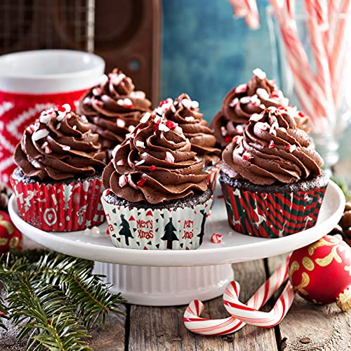 600 Count Christmas Cupcake Liners Muffin Paper Cups - Cheerful Series