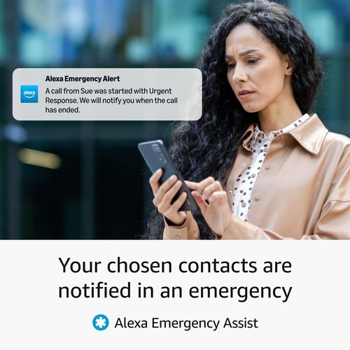 Echo Show 5 (newest model), Charcoal, bundle with Alexa Emergency Assist (monthly auto-renewal subscription)