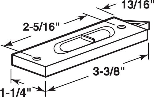 Prime-Line F 2599 3-3/8 In. White Plastic Window Lock with spring-loaded Tilt Latch (Single Pack)