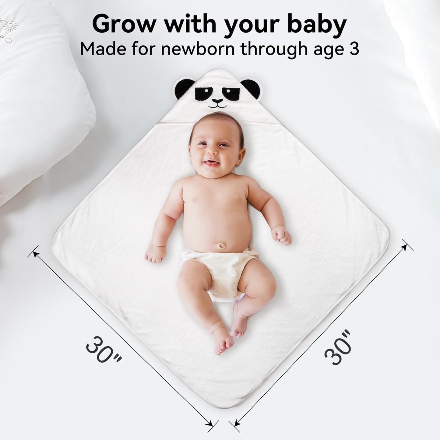 Okayinn BubblePanda Sleep Sack - Cozy 6-12 Months Baby Sleep Solution & Hooded Bath Towels
