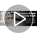 Halloween Ghost Candy Bowl Decor - Durable Resin Snack Holder for Trick-or-Treat