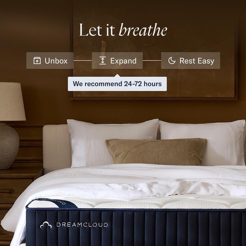 DreamCloud Classic 12" Queen Mattress - Luxury Hybrid Gel Memory Foam for Back Pain Relief | 365-Night Trial, Fiberglass Free, CertiPUR-US Certified