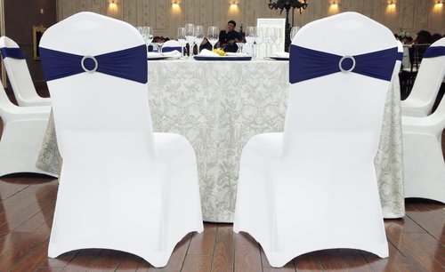 MDS Spandex Chair Sashes - Universal Fit Elastic Stretch Bands with Buckle Slider Bow | Navy Blue - Pack of 250
