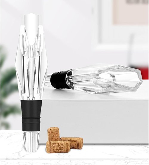 D&Slifei Wine Aerator Pourer and Decanter Spout for Elevate Wine Flavor, Enhances Bouquet and Rich Finish.Drip Free, Easy to Use.