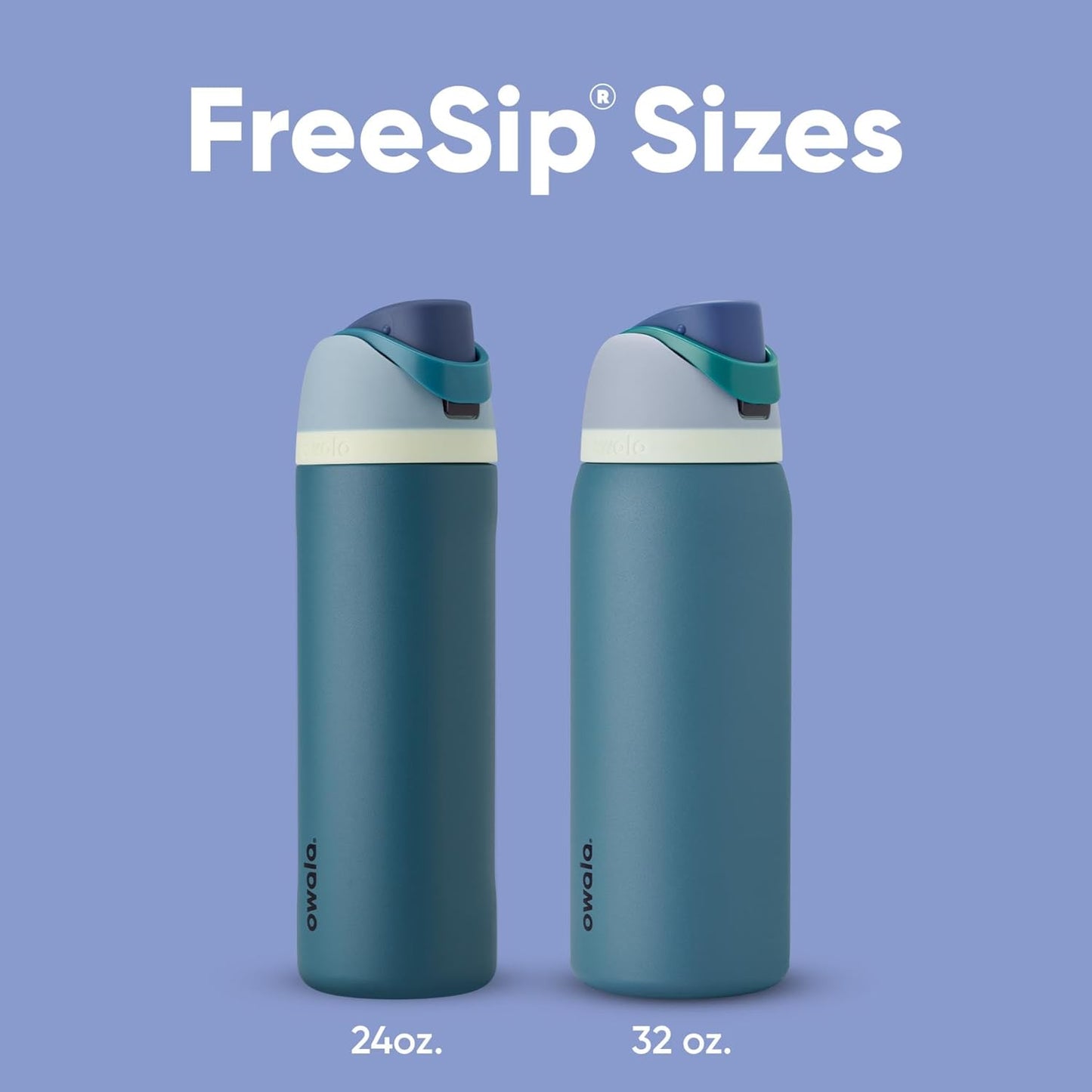 Owala FreeSip Insulated Stainless Steel Water Bottle - BPA-Free, 32 Oz, Denim | Perfect for Travel