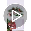 Christmas Swag 26 Inch Artificial Mailbox Front Door Decor Pine Cones Berries with Sparkling Pine