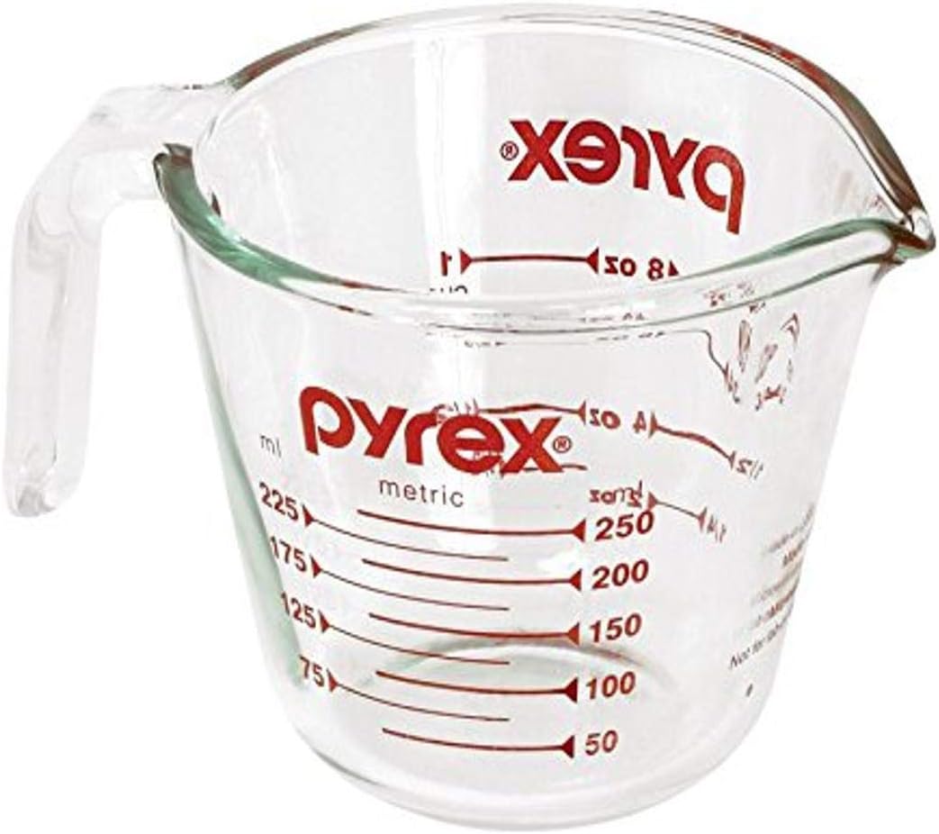 Pyrex Prepware 1-Cup Glass Measuring Cup - Durable Clear Design for Accurate Measurements
