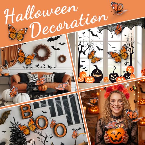 Dia De Los Muertos Monarch Butterfly Wall Decorations - Set of 12