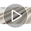 90 Inch Blackout Linen Curtains - Natural, 2 Panels, Pinch Pleat, Room Darkening