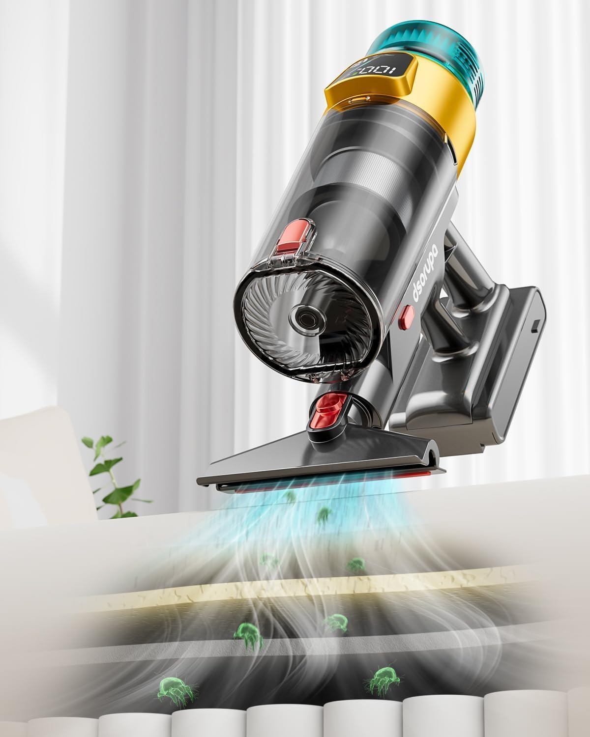 Skiennix Cordless Vacuum Cleaner - 600W 50KPA Suction Power | 70-Minute Runtime for Home Use