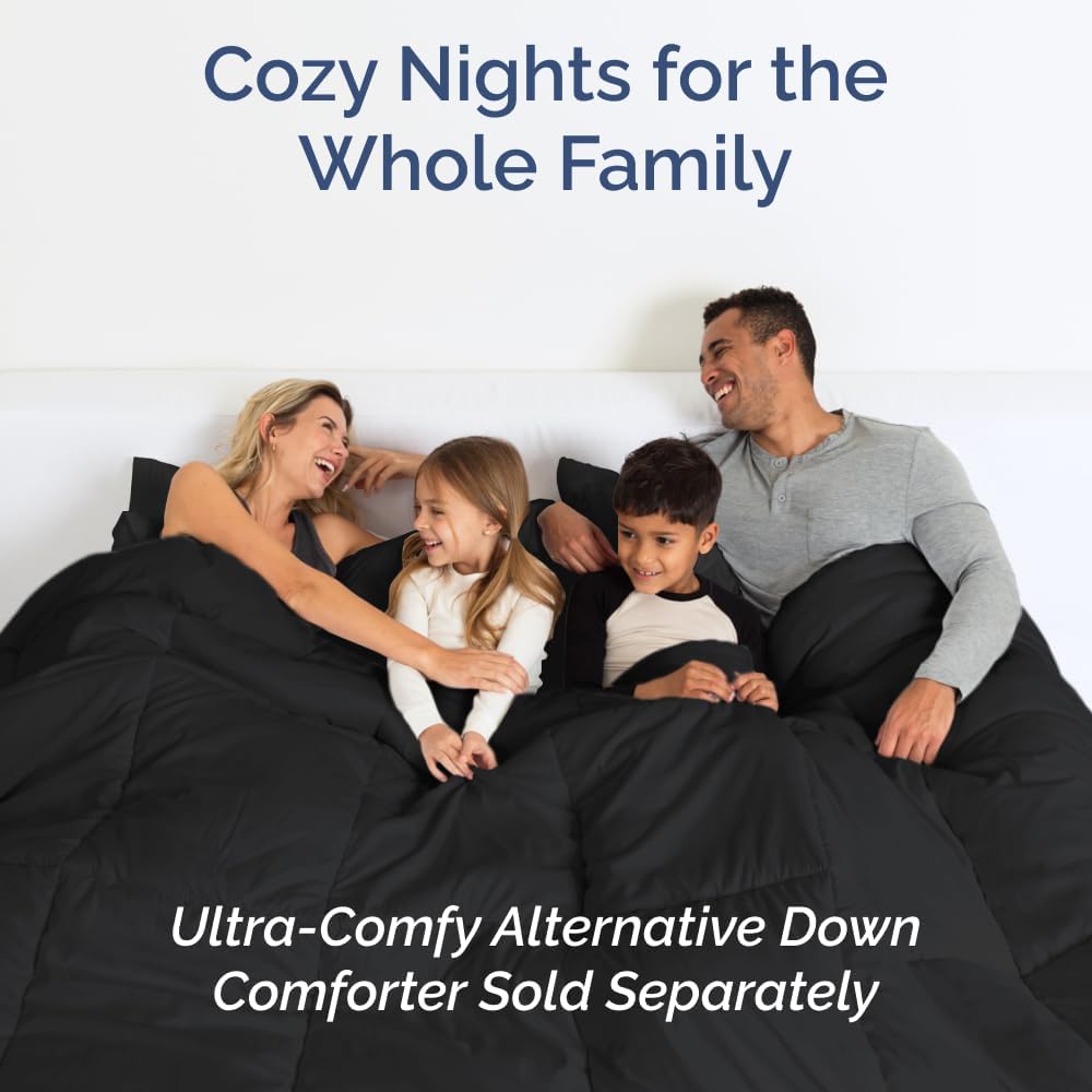 Skiennix Full XL Bed Sheet Set - 4-Piece Soft, Breathable & Cooling Bedding - Hotel Luxury, Deep Pockets, Fade & Wrinkle Free - Black