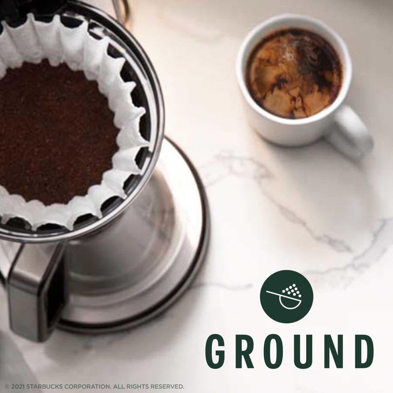 Starbucks Ground Coffee, Dark Roast Hot or Iced Coffee, French Roast, 28 oz (Pack of 2)