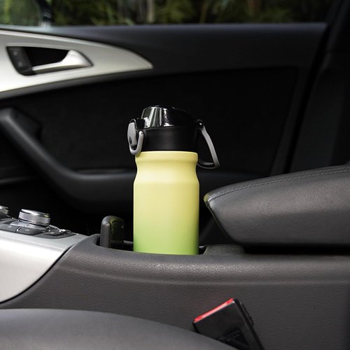 BJPKPK 18oz Insulated Water Bottle - BPA-Free Stainless Steel Thermal Flask with Straw | Cherry Blossom