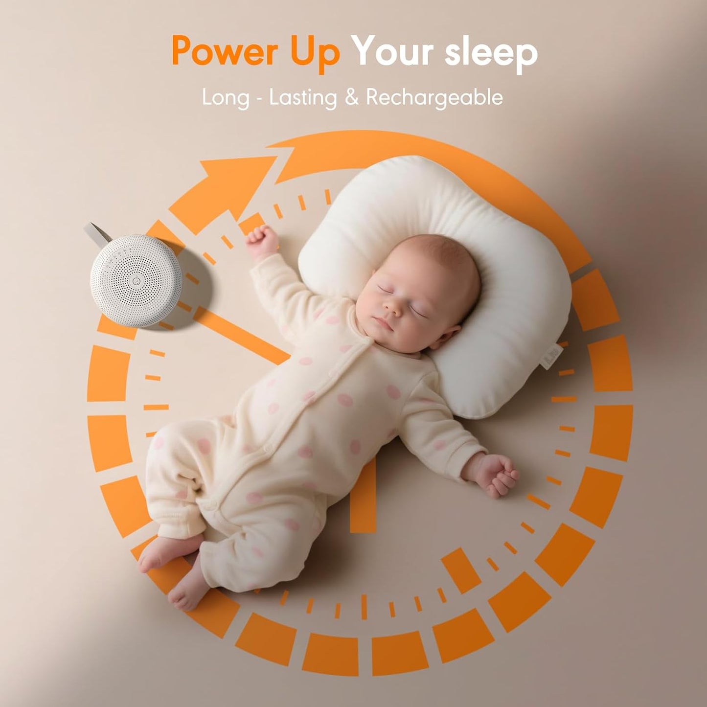 Skiennix White Noise Machine - Portable Sound Device with 33 Soothing Sounds & Timer for Sleep | Travel & Home